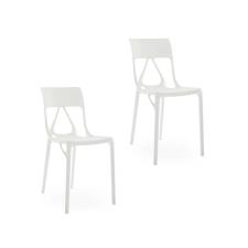 KARTELL SEDIA A.I. LITE BIANCO SET 2 PZ