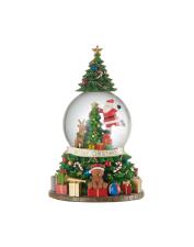 L’ Oca Nera Carillon Palla Di Neve Babbo Natale
