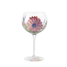 LIVELLARA Set 2 Calici in vetro con decori fatti a mano linea Primavera