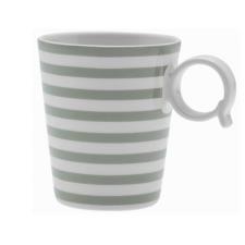 LIVELLARA Tazza Mug a righe orizzontali verde salvia Freshness