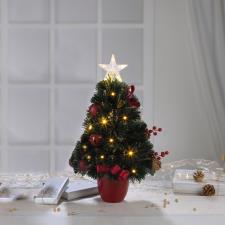 MASCAGNI ABETE A FIBRA OTTICA CON LED FLASH H.60 CM ROSSO