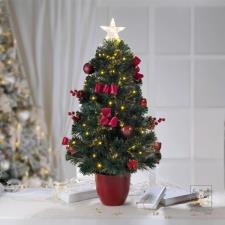 MASCAGNI ABETE A FIBRA OTTICA CON LED FLASH H.90 CM ROSSO