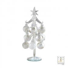 MASCAGNI ABETE IN VETRO CON PALLE H 21 CM