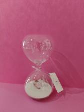MASCAGNI Clessidra decorativa con cuore rosa h. 12 cm