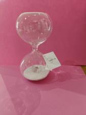MASCAGNI Clessidra decorativa con cuore rosa h. 15 cm