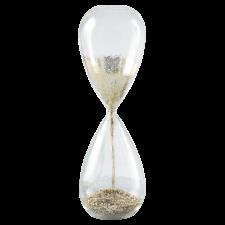 MASCAGNI Clessidra in Vetro 40 cm Sabbia Oro Glitter