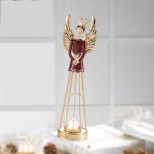 MASCAGNI PORTACANDELA ANGELO IN METALLO H.44,5 CM