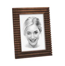 MASCAGNI POZZI MILANO Portafoto in Legno Inciso 13X18 CM MORO