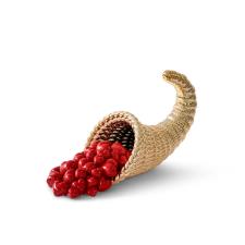 MIA DESIGN ARREDO CASA Cornucopia Love Small Rosso-oro