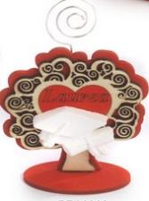 PABEN ALBERO LAUREA CON CLIP PORTAF. E TOCCO -  9.5 CM. LEGNO GESSO