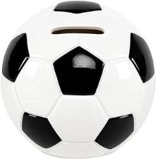 PABEN SALVADAIO BOMBONIERA PALLONE DA CALCIO BIANCO-NERO 11.5 CM. CERAMICA