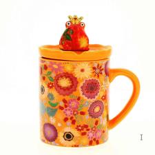 POMME PIDOU MUG TAZZA CERAMIC CON COPERCHIO ARANCIO RANOCCHIO