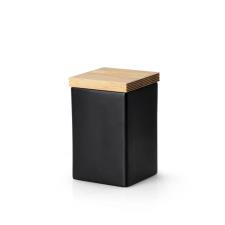 SCHONHUBER BARATTOLO Recipiente quadrato con coperchio in legno M l 1