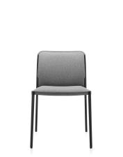 Sedia Kartell Audrey soft Struttura Nera Tessuto Grigio Set 2 Pezzi