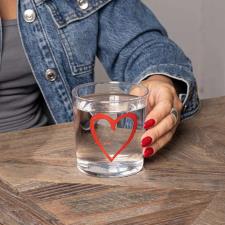 SIMPLE DAY Bicchieri acqua CUORE GRAFFITI ROSSO 6 PZ BICCHIERE