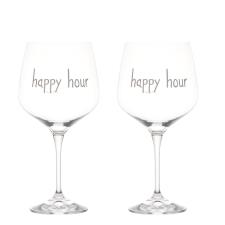 SIMPLE DAY BICCHIERI Set 2 calici cocktail HAPPY HOUR