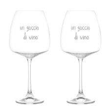 SIMPLE DAY BICCHIERI Set 2 calici cocktail UN GOCCIO DI VINO