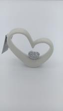 Soprammobile Sil Cuore Bianco con Cuore Silver cm 14,5
