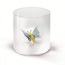 WD LIFESTYLE Bicchiere in vetro borosilicato 250 ml Decoro farfalla