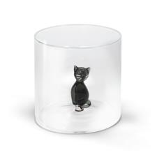 WD LIFESTYLE Bicchiere in vetro borosilicato 250 ml Decoro GATTO