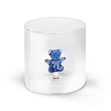 WD LIFESTYLE Bicchiere in vetro borosilicato 250 ml Decoro Orso azzurro