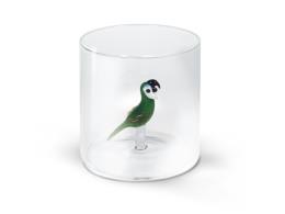 WD LIFESTYLE Bicchiere in vetro borosilicato 250 ml Decoro PAPPAGALLO