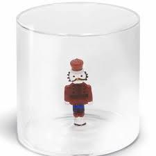 WD LIFESTYLE Bicchiere in vetro borosilicato 250 ml Decoro schiaccianoci