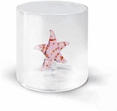 WD LIFESTYLE Bicchiere in vetro borosilicato 250 ml Decoro STELLA MARINA