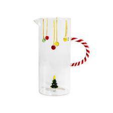 WD LIFESTYLE Caraffa in Vetro Borosilicato 1,3 L – Collezione Natale ALBERO