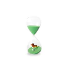 WD LIFESTYLE Clessidra in vetro borosilicato con decoro interno in vetro bassotto