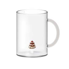 WD LIFESTYLE MUG IN VETRO BOROSILICATO CON DECORO torta