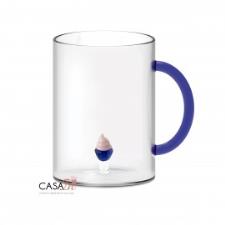 WD LIFESTYLE Mug Monterey Tazza in vetro borosilicato con decoro cupcake