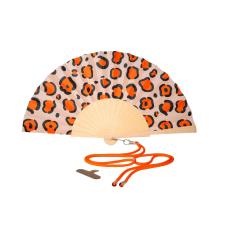 WD LIFESTYLE VENTAGLIO  in legno e tessuto. Decorazione Leopardato Rosso Beige