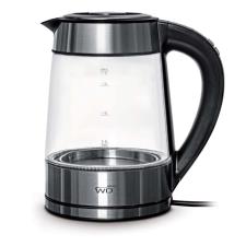 WDLIFESTYLE Bollitore elettrico in acciaio inox e vetro borosilicato Trasparente