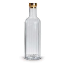 WDLIFESTYLE Bottiglia in acrilico trasparente con finitura oro