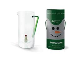 WDLIFESTYLE Caraffa in vetro pupazzo di neve 1,2 L