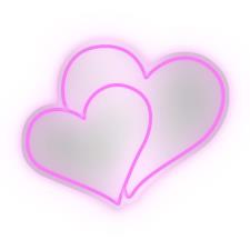 WDLIFESTYLE Specchio neon decorativo LOVE-CUORE