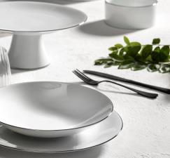 WEISSESTAL Servizio Piatti Tavola 18pz DOMUS PLATIN BIANCO